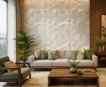 3D wall tile installation in Noida