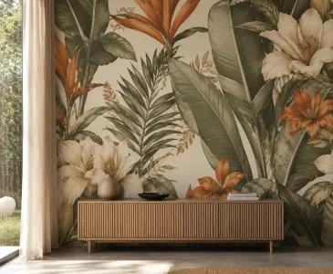 Floral design wallpaper by Vastu Decor