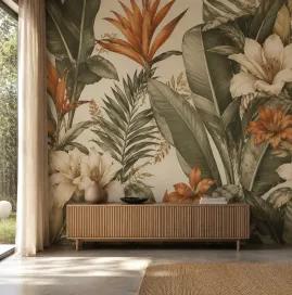 Floral design wallpaper by Vastu Decor